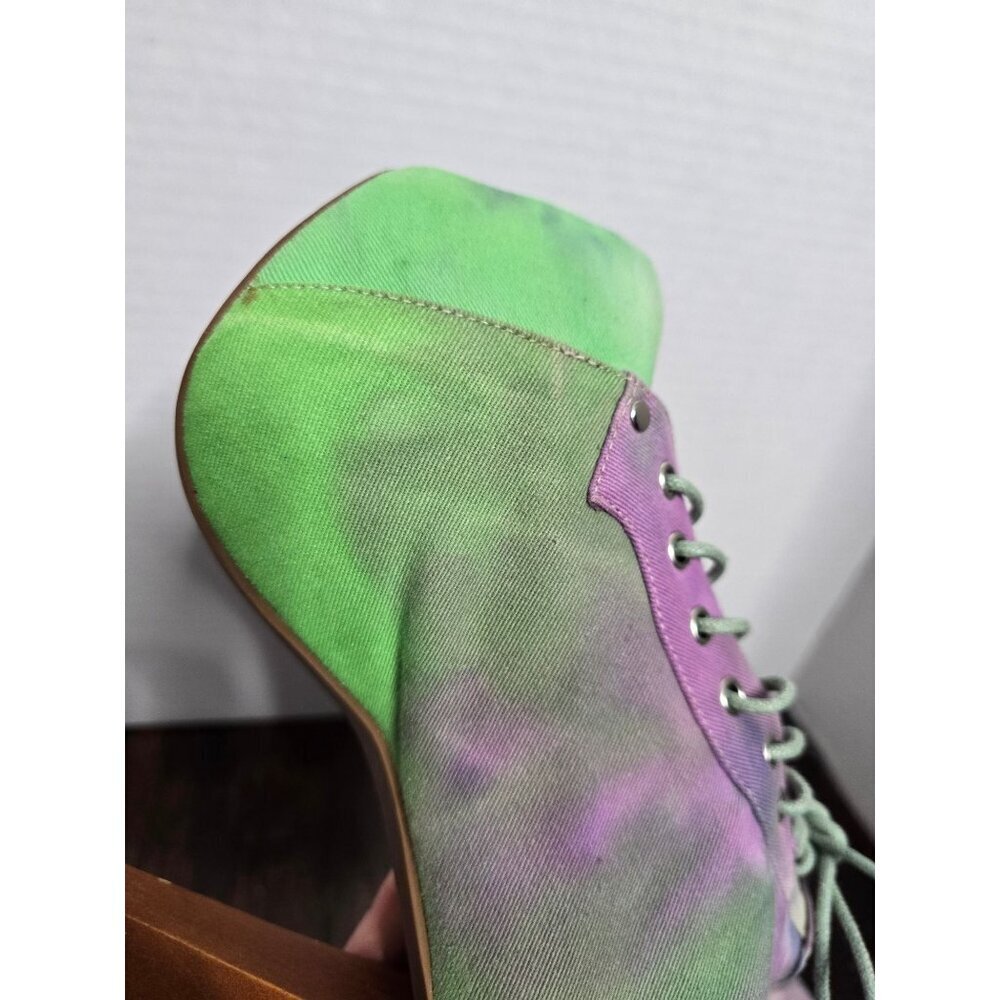 Jeffrey Campbell Lita Fab Tie Dye Neon Green Purple Platforms size 7 - Picture 7 of 12